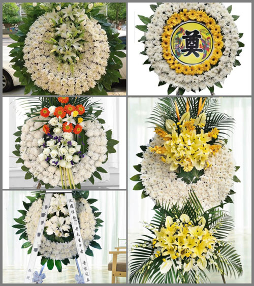 山东青岛平度市旧店镇西连格庄村花圈速递